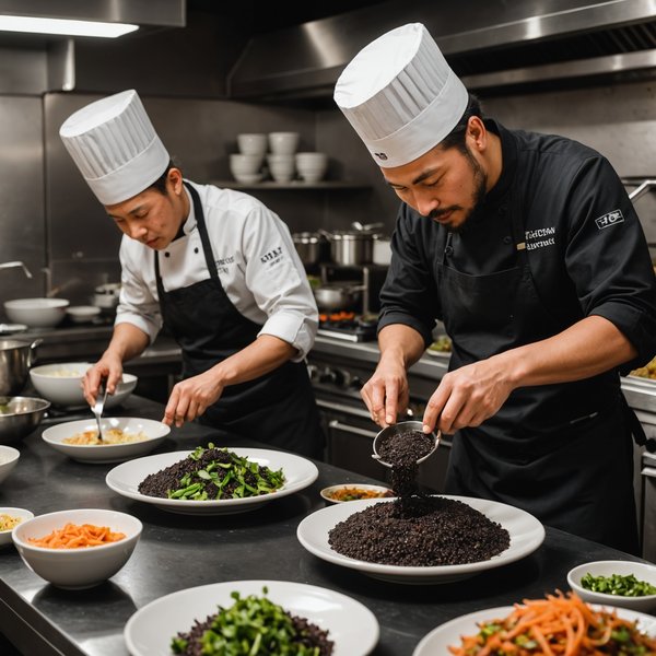 Quelles techniques pour préparer des plats à base de quinoa noir dans un restaurant de cuisine fusion?